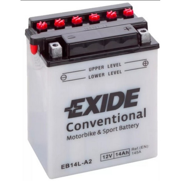 

Автомобильный аккумулятор Exide 14Ah-12v (EB14L-A2) (134х89х166) R, EN145