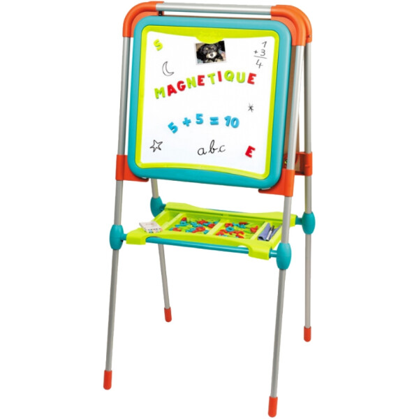 Двухсторонний мольберт Буквы и цифры Blue с подставкой Smoby 410103