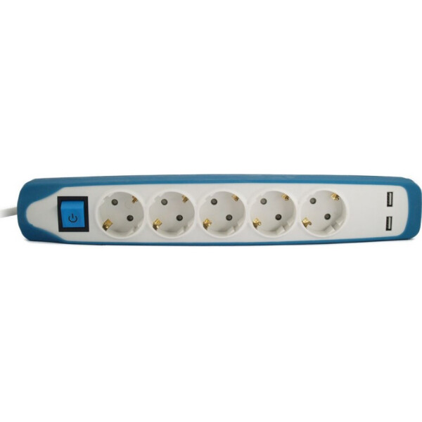 

Удлинитель с плоской вилкой и 2USB портами, 3х1 мм² (62160)