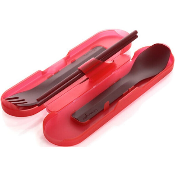 

Набор приборов для еды Humangear GoBites Quattro Red