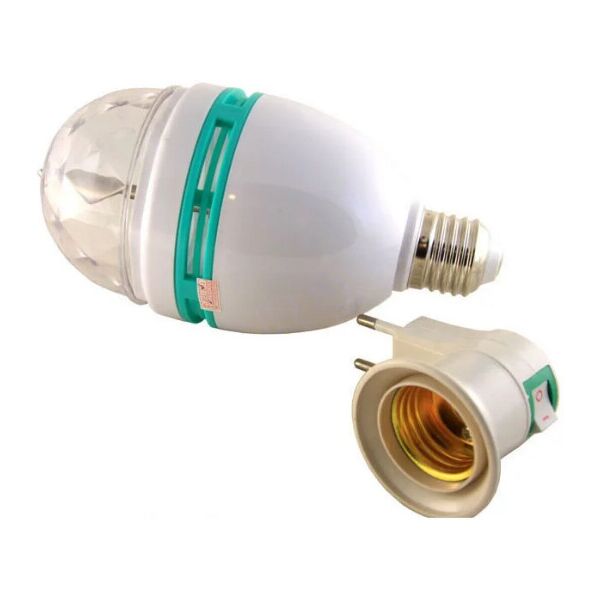

Лампочка Led mini party light+переходник в розетку