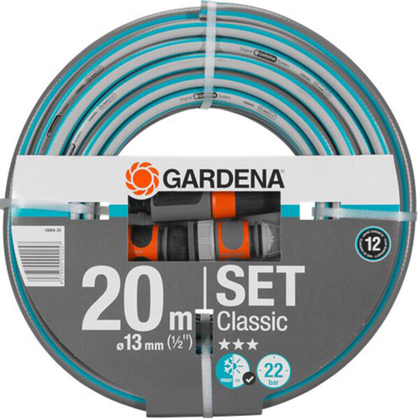 

Шланг садовый для полива Gardena Classic Ø13 мм (1/2") 20 м + комплект для полива (18004-20)