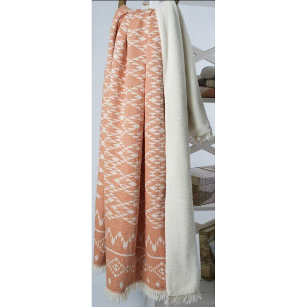 

Плед микроплюш Barine - Kilim orange 130*170