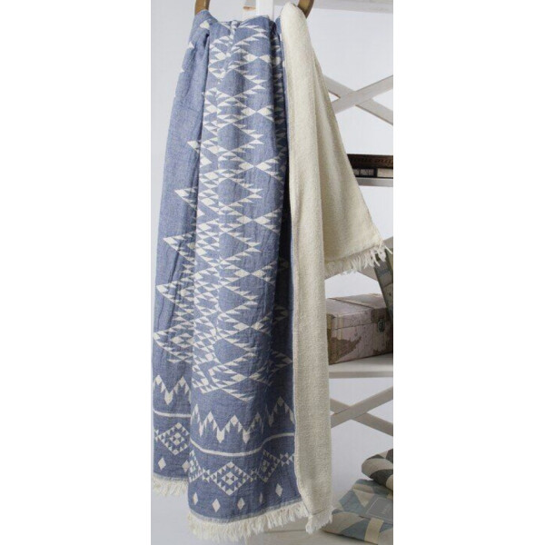 

Плед микроплюш Barine - Kilim denim 130*170