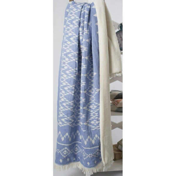 

Плед микроплюш Barine - Kilim blue 130*170