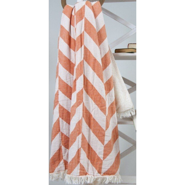 

Плед микроплюш Barine - Fishbone Throw orange 125*170