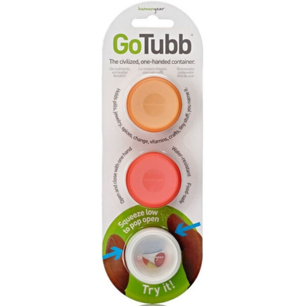 

Набор контейнеров Humangear GoTubb 3-Pack Small Clear / Orange / Red