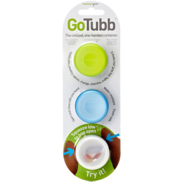

Набор контейнеров Humangear GoTubb 3-Pack Small Clear / Green / Blue