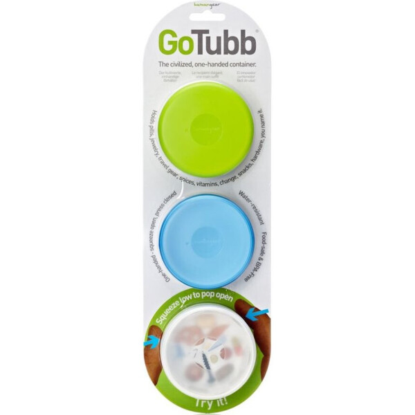 

Набор контейнеров Humangear GoTubb 3-Pack Medium Clear / Green / Blue