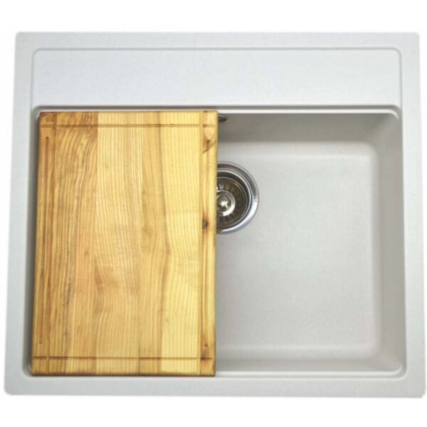 

Кухонная мойка AQUAMARIN BOX 56-50 WH + разделочная доска