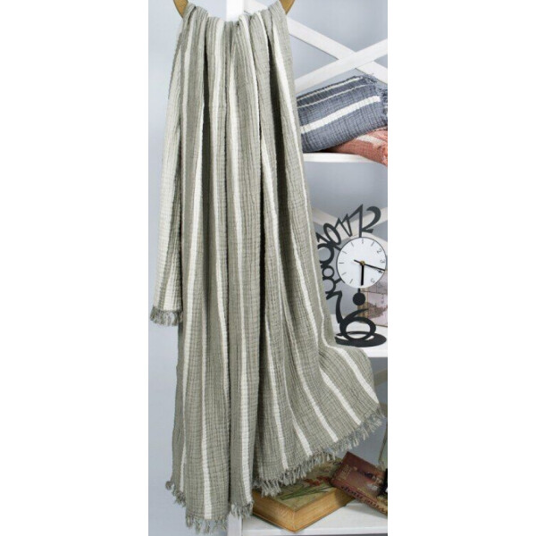 

Плед-накидка Barine - Cocoon Stripe khaki 130*170