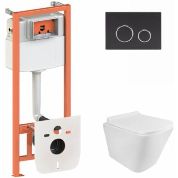 

Набор Qtap инсталляция 3 в 1 Nest QT0133M425 с панелью смыва круглой QT0111M11V1146MB + унитаз с сиденьем Tern QT1733052ERW