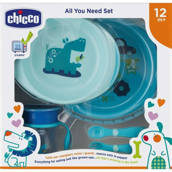 

Набор посуды Chicco Meal Set 12м+ Голубой (16201.20)