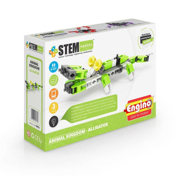 

Пластиковый конструктор Engino Stem Heroes Царство животных: Аллигатор (SH13)