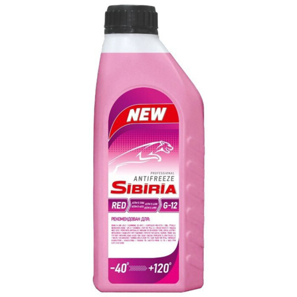 

Антифриз карбоксилатный SIBIRIA G12 (-40) красн. ПЕ кан.1кг