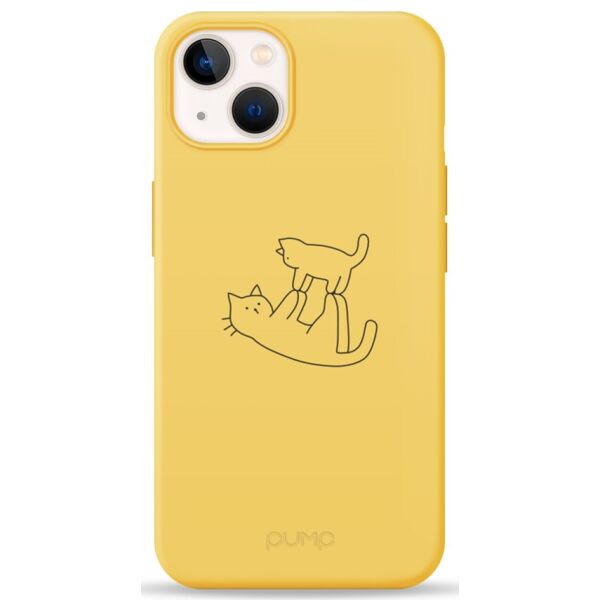 

Чехол Pump Silicone Case Cat on Cat для iPhone 13