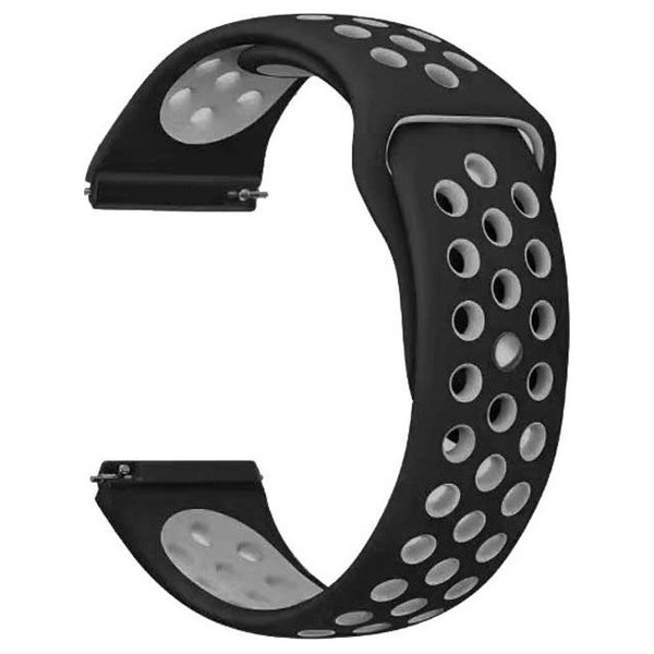 

Силиконовый ремешок для смарт часов, 22 mm Black-grey