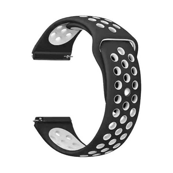 

Силиконовый ремешок для смарт часов, 22 mm Black-white