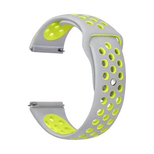 

Силиконовый ремешок для смарт часов, 22 mm White-yellow