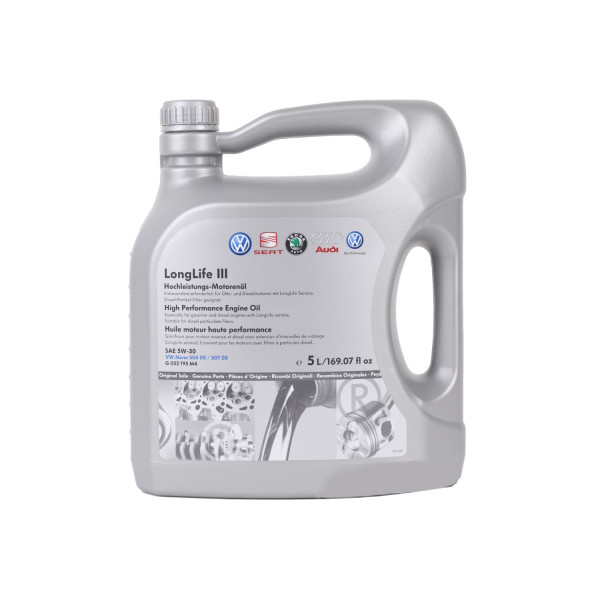 

Моторное масло VAG Longlife III 5W-30, 5л (G052195M4)
