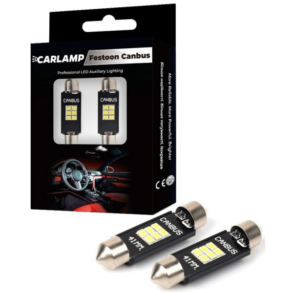 

Светодиодная лампа CARLAMP C10W Софитка+canbus Т11x41 мм (SJ-K6-41мм)