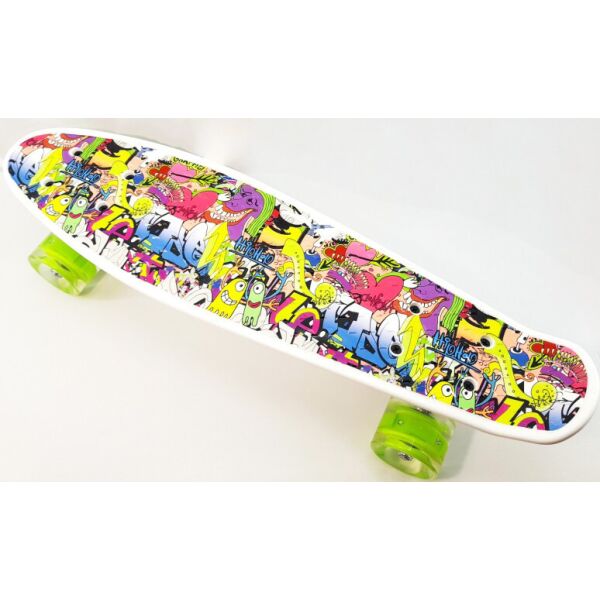 

Пенни борд скейт маленький лонгборд детский скейтборд Best Board S 29661, доска 55 см, колёса полиуритановые светятся для фрирайда