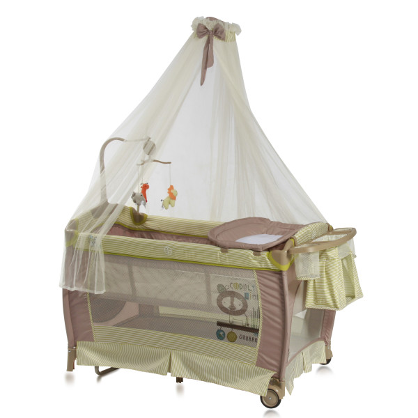 

Манеж Lorelli SLEEP'N'DREAM ROCKER с балдахином (green/beige)