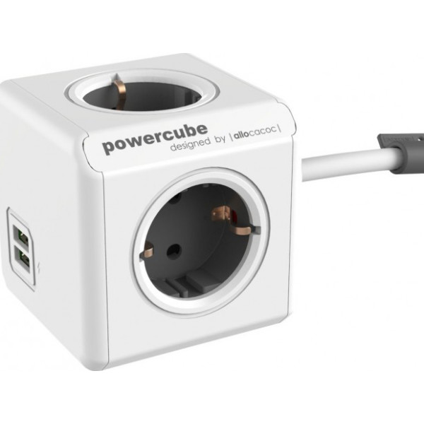 

Сетевой фильтр Allocacoc PowerCube Extended USB, Grey (1402GY/DEEUPC)