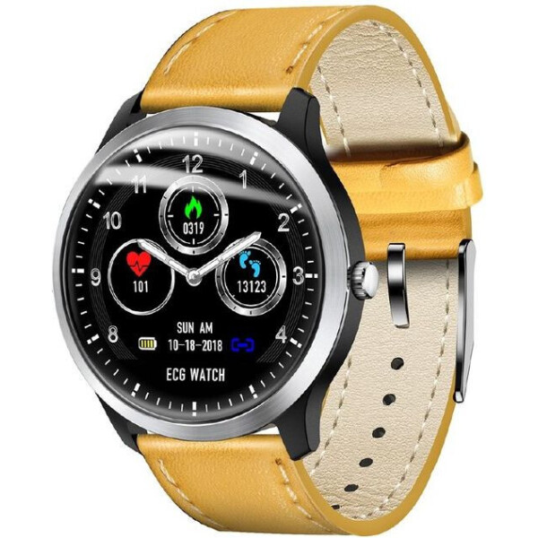 

Умные часы Blaze Watch N58 Leather с тонометром и ЭКГ (Коричневый)