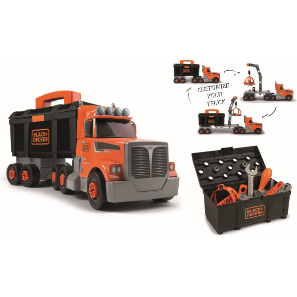 

Игровой набор Smoby Toys Black+Decker Грузовик с инструментами, кейсом, краном и аксессуарами (360175)