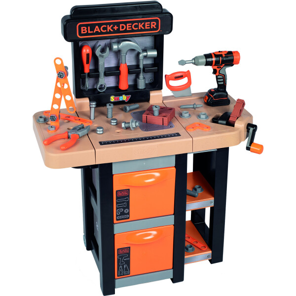

Игровой набор Smoby Toys Black+Decker Мобильная мастерская с инструментами 37 аксессуаров (360315)