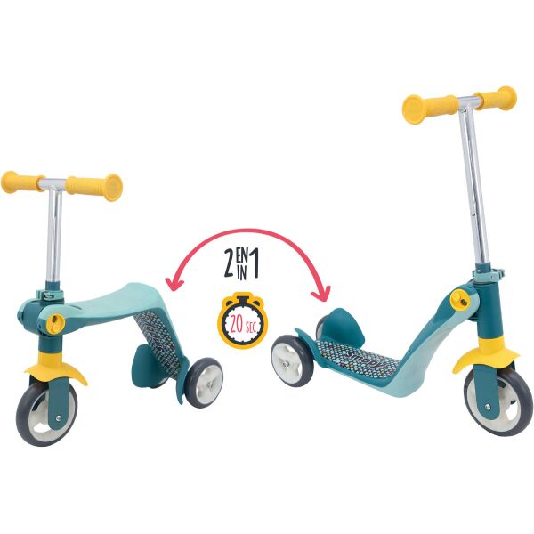

Детский самокат-трансформер 2 в 1 Smoby Toys с металлической рамой Серый (750612)