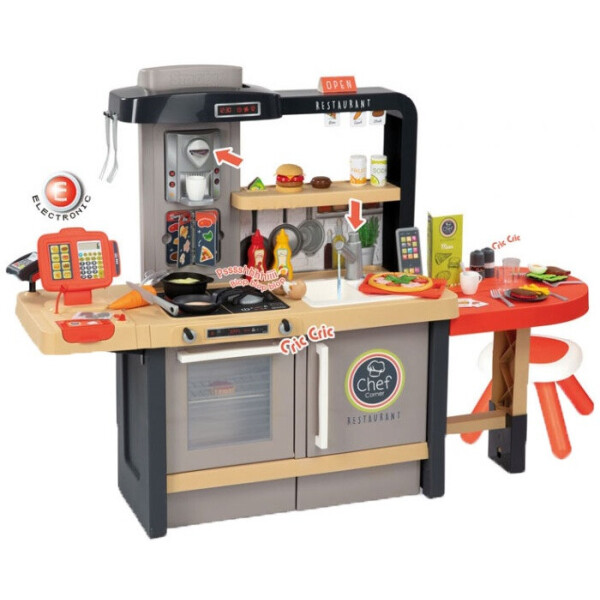 

Интерактивный ресторан-кухня Smoby Toys Тimes У Шеф-повара 138 x 44 x 101 см (312303)