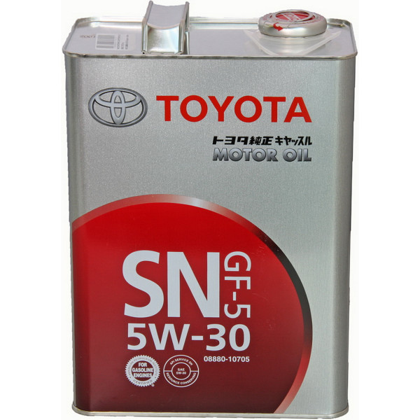 Масло 5w30 воронеж. Toyota SN 5w-30 4 л. Toyota Motor Oil 5w-30. Toyota 5w-30 SN gf-5. Масло Toyota 5w30 gf-5.