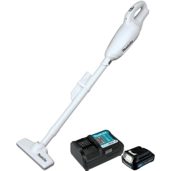 

Аккумуляторный пылесос Makita CL108FDWYW CXT 12Vmax, 32Вт, 600мл, 1,5Ач х 1шт, DC10WD