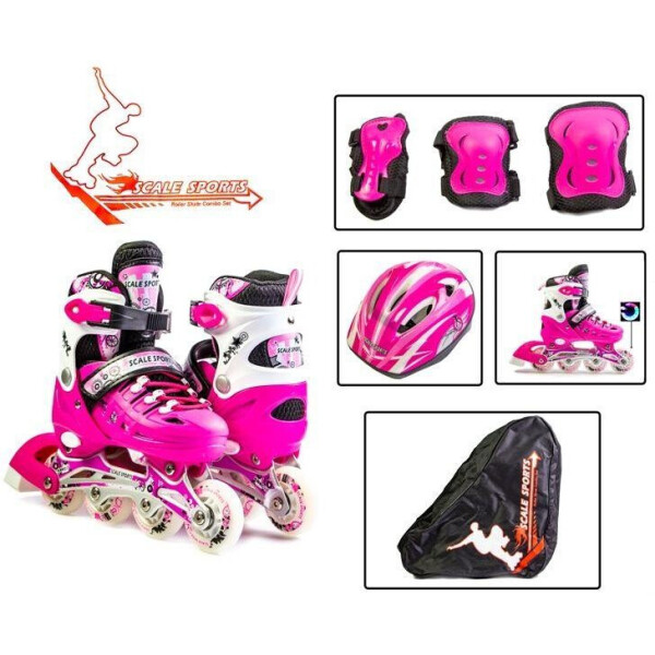 

Ролики и комплект защиты Scale Sport. Pink, размер 34-37