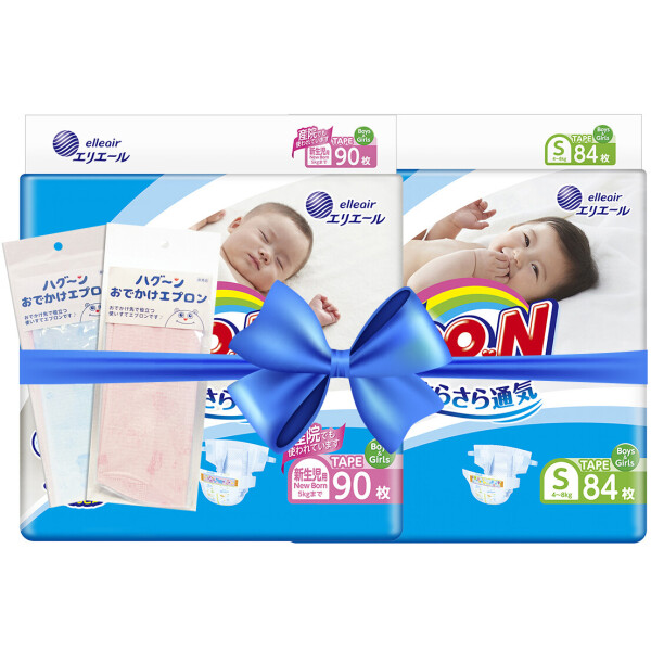 

Акционный набор первых подгузников GOO.N 174 шт. (SS (до 5 кг), S (4-8 кг)) + подарок
