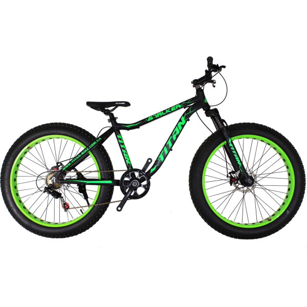 

Titan Stalker 26"*4"+вилка аморт. 17" black-green (26TJ4IN18-95-2) 2019
