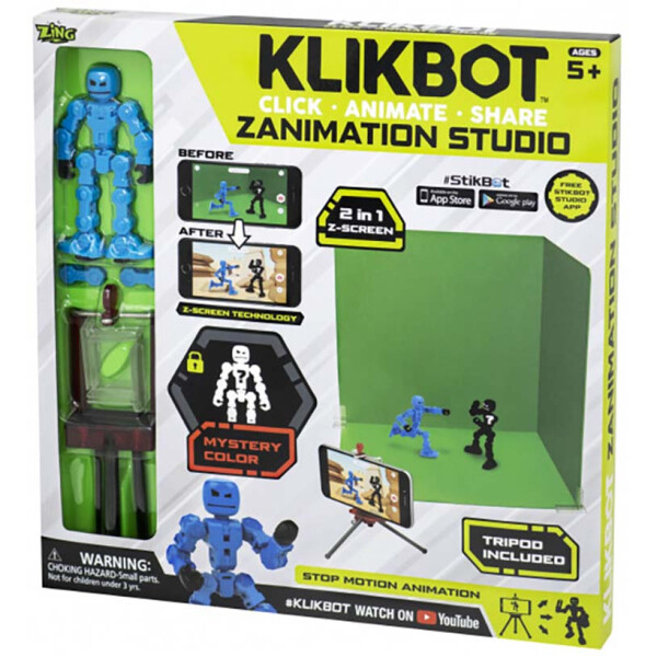 

Игровой набор для анимационного творчества KLIKBOT S1 – СТУДИЯ Z-SCREEN (2 экскл. фиг., сцена) (TST666)