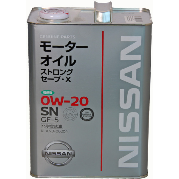 

Моторное масло Nissan Strong Save-X 0W20 SN, 4л (KLAN000204)