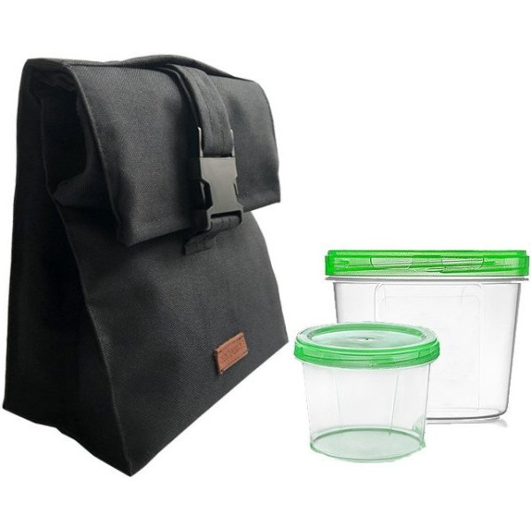 

Термосумка для обеда с судочками ORGANIZE LBag-Black черный