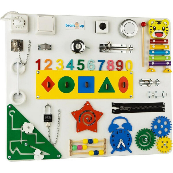 

Бизиборд BrainUp Smart Busy Board доска из 25 деталей M 50*60 см (SUN6004_3)