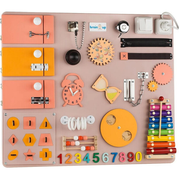 

Бизиборд BrainUp Smart Busy Board доска из 30 деталей L 60*70 см (SUN6005_1)