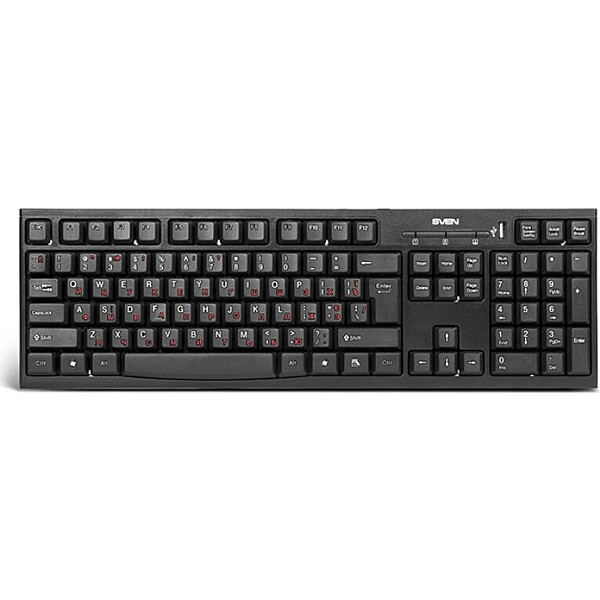 

Клавиатура SVEN Standard 304 Black USB+HUB