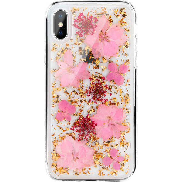 

Чехол SwitchEasy Flash Luscious прозрачный с розовыми цветами для iPhone XS Max
