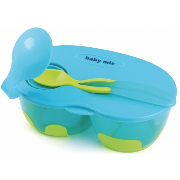 

Тарелка и ложка Baby Mix RA D2-0511 B blue