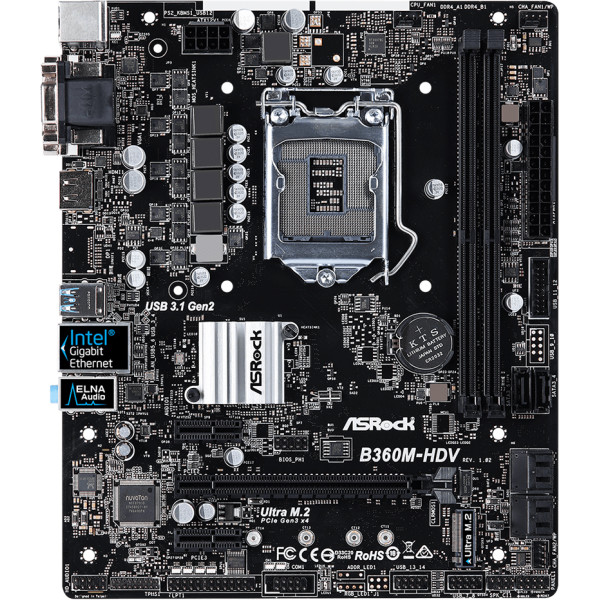 

Материнская плата ASRock B360M-HDV