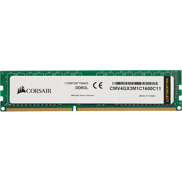 

Corsair 4 GB DDR3L 1600 MHz Value Select (CMV4GX3M1C1600C11)