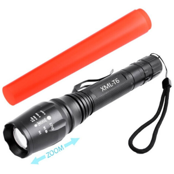 

Police 8668-T6, ЗУ 220V, 2x18650/6xAAA, zoom, красный диффузор, Box