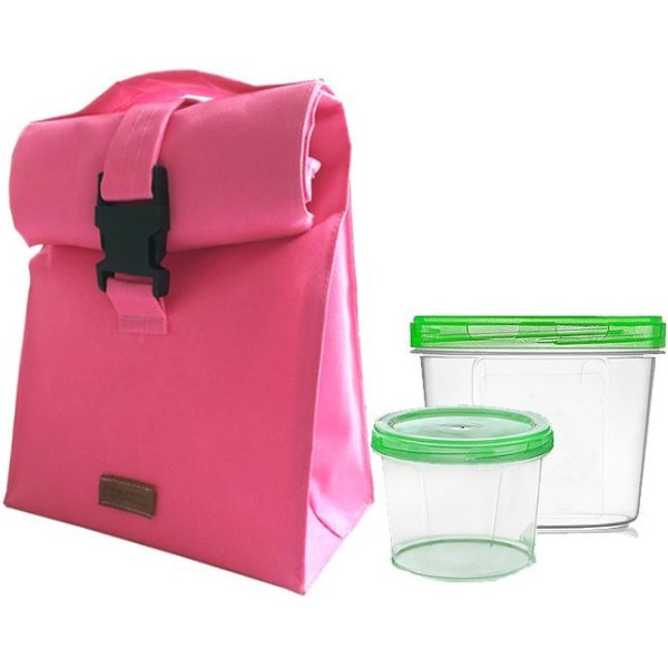 

Термосумка для обеда с судочками ORGANIZE LBag-Pink розовый